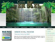 Tablet Screenshot of cenote-ik-kil.com